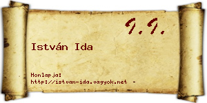 István Ida névjegykártya