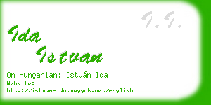 ida istvan business card